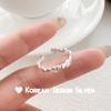 Anillo de amor de nicho simple estilo coreano de plata esterlina S925, anillo de dedo retro simple y moderno con textura.