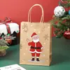 Bolsas de Regalo de Navidad, Bolsas de Empaque de Papel Kraft, Bolsas para Recuerdos, Bolsas Tote para Fiestas Navideñas, Bolsas de Papel Kraft