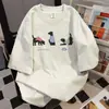 Design de Nicho com Estampas Interessantes, Camiseta Tendência Unisex de Manga Curta para o Dia a Dia, Top Solto Mais Vendido do Verão 2025