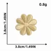Patch de flor de oito pétalas de cor sólida bordado para consertar furos em roupas, patch de tecido bordado termocolante acessório