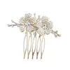 Elegante Novo Estilo Chinês Flor de Pérola Pente de Cabelo Delicado Estilo Nacional Temperamento Grampo de Cabelo para Penteados Diário Versátil Acessório de Cabelo