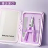 Tesoura para Cutícula em Aço Inoxidável Kit Manicure, Alicate Bico de Águia, Conjunto de Ferramentas para Manicure, Conjunto de Cortadores de Unha, Conjunto de 5 Peças em Estoque