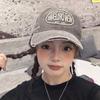 Gorra Americana Estilo Vintage Lavada con Agujero Roto y Letra Bordada para Mujer, Verano, Parte Superior Suave, Casual, Combinable con Todo, Gorra de Béisbol para Hombre