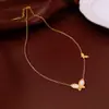 Collar de acero de titanio y acero inoxidable con forma de calabaza transfronterizo cadena de clavícula simple de moda ins versátil joyería de nicho de alta gama para mujeres