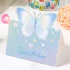 Tarjeta de Felicitación Estilo Ins Transfronterizo Color Morandi Mariposa Estéreo Floristería Navidad Bendición Creativa Tarjeta para Empaque de Regalo
