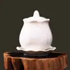 Copo de Água Benta Branco Puro, Ornamento Budista, Copo de Lâmpada a Óleo, Copo de Oferenda Branco, Copo de Lâmpada a Óleo Transfronteiriço para Exportação com Tampa