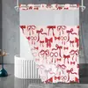 Nuevo Producto de Primavera Cortina de Ducha de Doble Capa sin Taladro Impermeable y a Prueba de Moho Cortina Elegante con Forro Extraíble Cortina de Baño