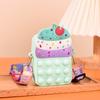 Bolsa Exterminadora de Roedores Cono de Huevo Helado de Silicona Billetera para Monedas Bolso Cruzado Juguete Educativo Bolso de Hombro para Teléfono Móvil Presionar