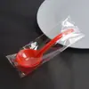 Cuchara grande de plástico desechable para servir con mango largo para llevar, avena y olla caliente