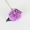 Nova Flor Artificial de Hortênsia de Galho Único DIY com Folhas para Decoração de Casa, Hotel, Casamento e Interior Venda por Atacado