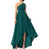Vestido de Noite Transfronteiriço da Amazon para Mulheres, Novo Estilo, Elegante Ombro Único, Pequena Cauda, Banquete de Socialite, Festa de Aniversário, Vestido para o Dia a Dia