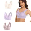 Conjunto de 3 Piezas Transfronterizo Talla Grande Sin Alambres Chaleco de Encaje Ropa Interior Delgado Recoge Lado Pecho Push-Up Sujetador Ajustable Fabricante