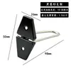 Soporte Trasero de Marco de Fotos con Forma de Diamante, Varilla de Hierro para Fabricantes de Marcos, Accesorios de Marco de Fotos de Aleación de Aluminio, Soporte de Marco de Fotos Blanco y Negro
