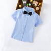Camisa Blanca de Manga Corta para Niño Fábrica en stock Abrigos Blancos de Manga Corta para Niños Camisa de Verano para Bebé