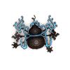 W60659 Corona para el Cabello Hecha a Mano de Cobre Estilo Final de la Dinastía Qing con Artesanía de Filigrana, Adorno para el Cabello con Forma de Calabaza, Accesorios de Estilo Antiguo 48*63mm