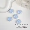 Brincos de Miçangas Acrílicas Coloridas com Laço e Flor para Menina Fofa, Pulseira de Corrente para Celular, Pingente DIY