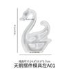 Cola de Cristal Resina DIY Cisne Abrasivo Enfeites Esquerdo e Direito Mesa Aromaterapia Gesso Cisne Molde de Silicone