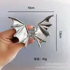 Pinza para el Cabello de Murciélago de Halloween, Pinza Grande de Metal de Tiburón, Versátil y Elegante, Pinza para el Cabello para la Parte Trasera de la Cabeza, Accesorio para el Cabello, Pinza Grande para el Cabello