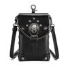 Estilo Retro Industrial Steampunk Bolso Cuadrado Pequeño Diseño de Nicho Bolso Cruzado de Hombro Único para Mujer Bolso para Teléfono Móvil de Industria Pesada