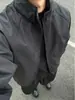 Chaqueta de vuelo de estilo americano desconstruida con cuello alto para hombre, primavera y otoño, chaqueta de béisbol resistente con patchwork, abrigo corto de trabajo