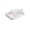 Gabinete de Baño Cerámico de Pared con Cubierta Semi-Empotrada, Lavabo Único Integrado con Placa de Roca para Lavado de Baño y Lavado de Manos