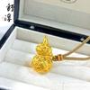 Colgante de Calabaza Trepadora de Filamento Hueco Color Arena Oro de Alta Retención de Color Fulu Cadena Doble Completamente de Lana Nuevo Estilo Chino Marea Nacional Alta Calidad