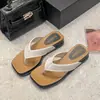 Pantuflas de Estilo Hada con Suela Gruesa para Uso Exterior de Verano para Mujer Chanclas de Estilo Coreano con Bloques de Color para Vacaciones en la Playa Sandalias Cuadradas