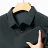 Nueva Camiseta de Manga Larga para Hombre Otoño/Invierno Falsa de Dos Piezas Casual de Alta Gama Camisa Polo a Cuadros Capa Base