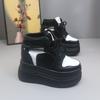 Super Altos 10-14cm Zapatos Blancos Pequeños de Mujer Primavera y Otoño Nuevos Suela Gruesa Aumentados Zapatos Casuales Pequeños Super Suaves Zapatos de Plataforma