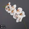 Flor artificial Phalaenopsis 3D de 9 cabezas con textura realista, adecuada para decoraciones de bodas, decoración del hogar y arreglos florales