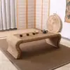 Mesa de chá de rattan estilo japonês, mesa tatami, mesa de chá, mesa de varanda, mesa kang, mesa de sacada, mesa baixa tecida caseira, combinação simples