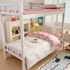 Conjunto de cama de estudante de algodão 100% Classe A, três peças, estilo lençol com elástico, quarto, algodão puro 90x190, lençol para beliche, fronha de edredom