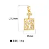Pendente Explosivo de Cobre Microincrustado para TikTok Novos Acessórios DIY Moda Joker 26 Letras Elegantes Acessórios de Malha Sem Corrente