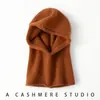 Chapéu Lenço Casaco com Capuz Toalha de Banho Cashmere Solto Espesso Bordado Suéter Proteção para Orelhas Chapéu de Tricô Venda por Atacado