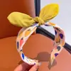 Diadema infantil linda de fresa estilo coreano, pinza para el pelo para niñas, diadema ancha dulce con orejas de conejo, accesorio para el pelo para niñas pequeñas