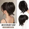Pelucas de Comercio Exterior Europeo y Americano para Mujer Pinza para Cola de Caballo Corta Desordenada Cabello Corto Rizado Anillo para Cola de Caballo