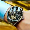 AOKULASIC Relógio Mecânico Automático Tourbillon Luminoso Vazado Moda Masculina 1922