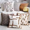 Funda de Cojín Decorativo Retro de Gama Alta Estilo Crema Sala de Estar Sofá Cojín Funda de Cojín Suave Mesita de Noche Ventana Saliente Cojín Lumbar Respaldo