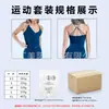 Conjunto de Yoga Novo Dfyne Transfronteiriço para Mulheres, Top Cruzado e Calça Longa, Conjunto Esportivo Respirável de Secagem Rápida para Fitness ao Ar Livre