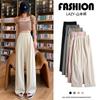 Pantalones Finos de Seda de Hielo de Verano para Mujer Estilo Japonés Holgados de Cintura Alta Pantalones Yamamoto Adelgazantes Versátiles Casuales Largos Estilo Japonés
