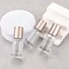 F097B-Baioneta 10ml Laboratório Transparente Frasco de Perfume Vidro Frasco Vazio Laboratório Spray Alumínio Eletroquímico Tampa para Dispensação