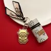 Chaveiro de ovelhinha banhado a ouro, corrente de celular, pingente de bolsa de balde de ovelhinha na cor dourada, lembrança fofa, atacado