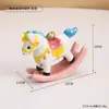 Adorno de Caballo Mecedora de Cerámica que Simboliza Riqueza y Buena Suerte, un Juguete de Escritorio para Aliviar el Estrés, Pequeña Decoración Curativa de Regalo