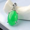Pingente de jade malaio pingente de jade embutido de ouro atacado jade malaio prata incrustado diamante pingente travesseiro pingente de jade DIY pingente