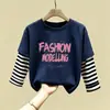 Camiseta Básica para Niña 2026 Nuevo Otoño Infantil Algodón Puro Moda Manga Larga Camiseta Casual para Niña Cuello Redondo