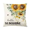 Funda de Almohada Vintage de Girasol de Amazon para Funda de Cojín de Sofá para el Hogar (No incluye inserción) Funda de Almohada Lumbar para Cama de Dormitorio Transfronteriza