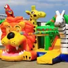 Castillo Hinchable para Trampolín al Aire Libre Castillo Hinchable Tigre de la Selva Combinación de Tobogán Equipo de Diversión para Parque Infantil Castillo Hinchable