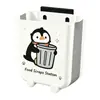 Cubo de basura de cocina para colgar en la pared, plegable, para uso doméstico, específicamente para puertas de gabinetes de cocina, baño y inodoro, contenedor de almacenamiento de plástico