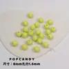 Colección de Cuentas Redondas Acrílicas de Color Sólido Pulsera Collar Cadena para Teléfono Móvil Cuentas Agujero Recto Básico Joyería Colorida Cuentas Sueltas