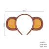 Accesorios para el Cabello de Animales Infantiles de Halloween Diadema de Cabeza de Mono Plátano Orejas Diadema de Felpa para Actuación de Otoño e Invierno Set de Halloween